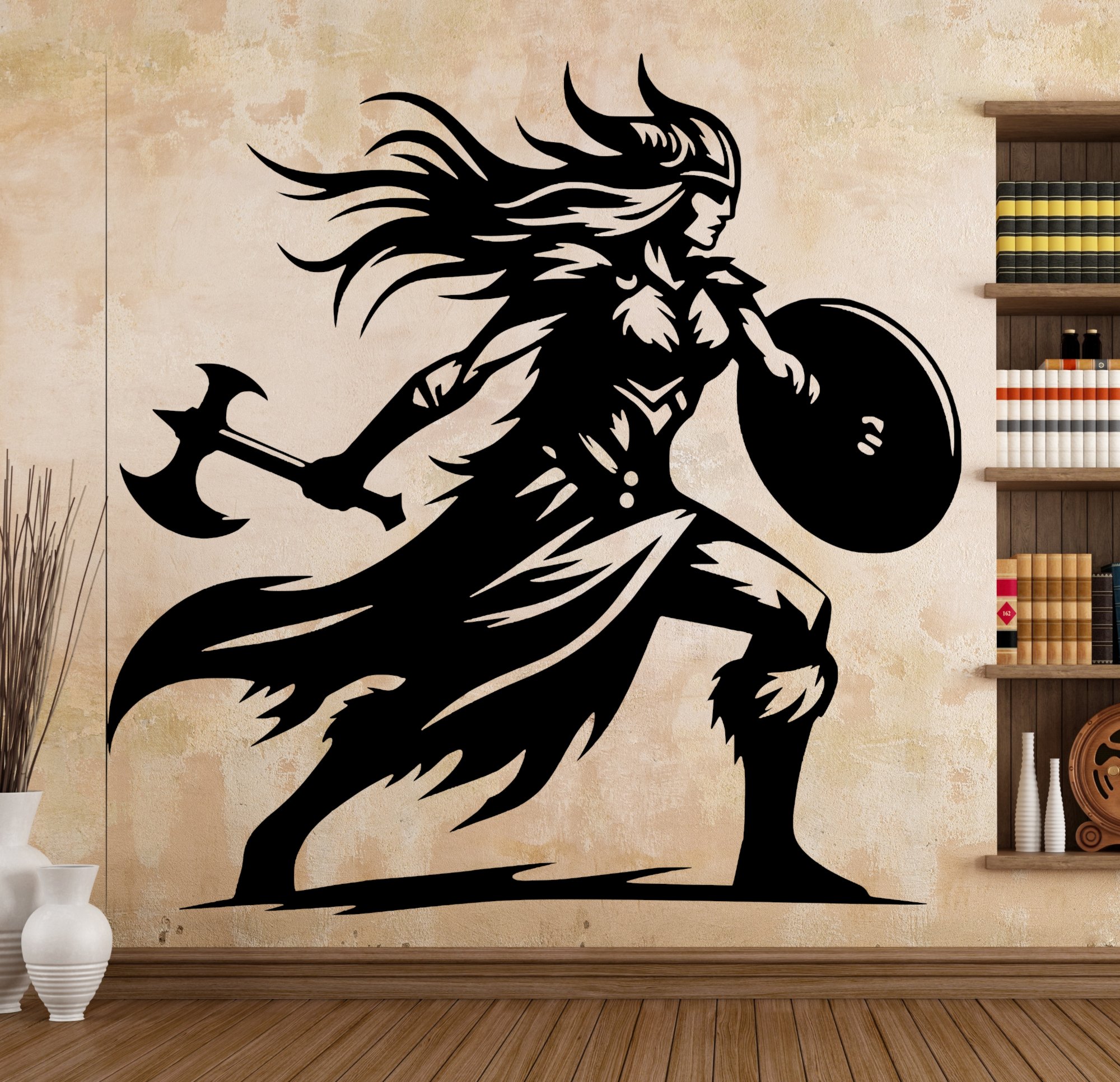 46381 Wikinger-Frau 2 Mein-Motiv Wandtattoo